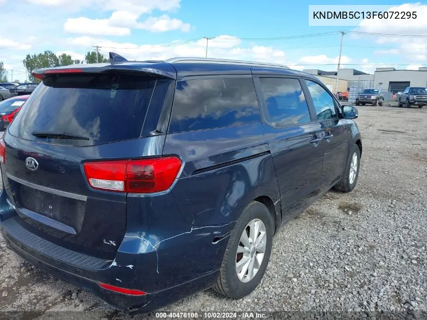 2015 Kia Sedona Lx VIN: KNDMB5C13F6072295 Lot: 40478108