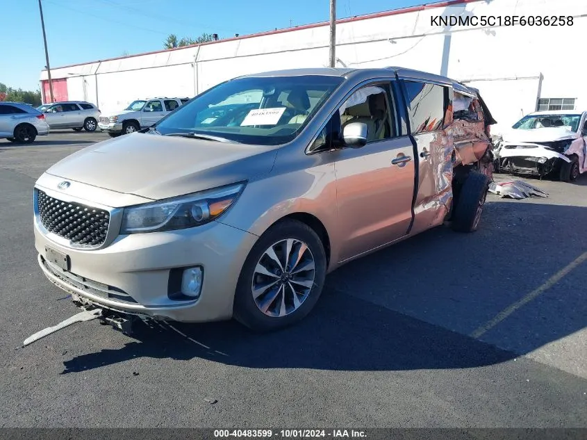 2015 Kia Sedona Sx VIN: KNDMC5C18F6036258 Lot: 40483599