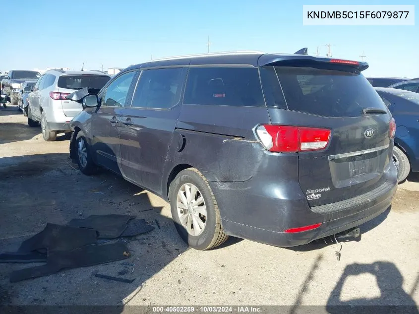 2015 Kia Sedona Lx VIN: KNDMB5C15F6079877 Lot: 40502259