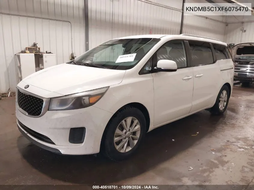 2015 Kia Sedona Lx VIN: KNDMB5C1XF6075470 Lot: 40518701