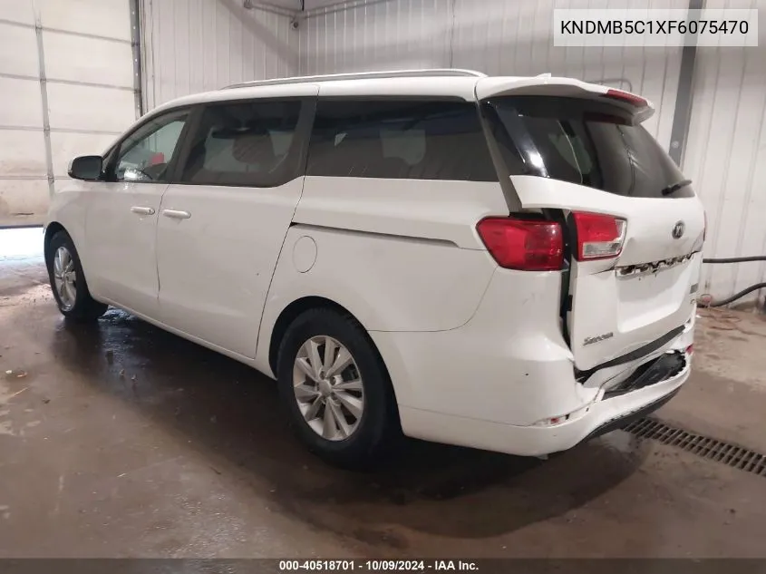 2015 Kia Sedona Lx VIN: KNDMB5C1XF6075470 Lot: 40518701