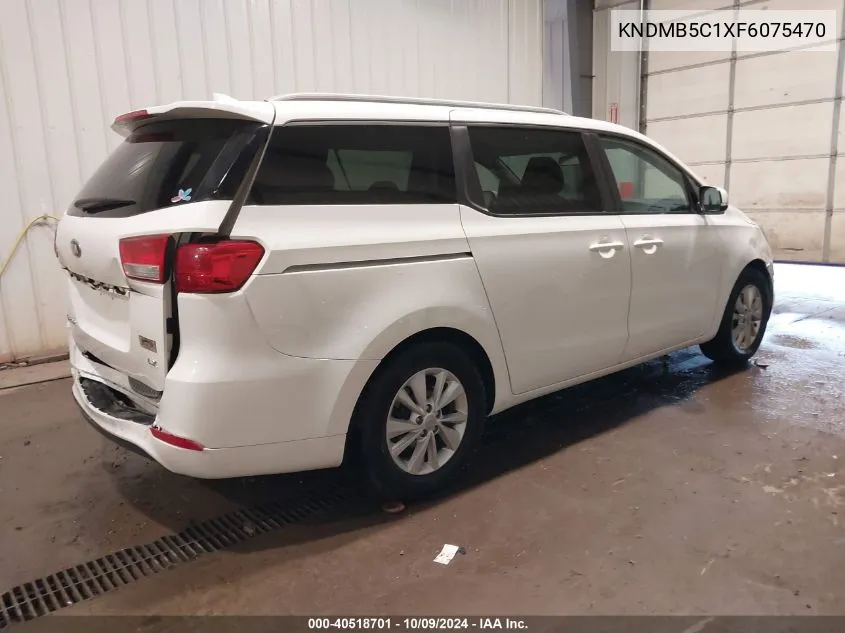 2015 Kia Sedona Lx VIN: KNDMB5C1XF6075470 Lot: 40518701