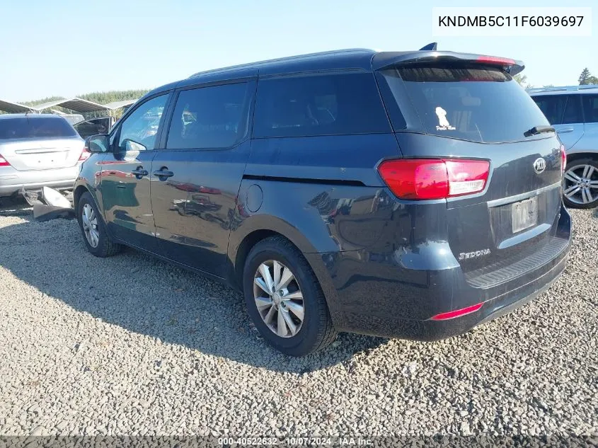 2015 Kia Sedona Lx VIN: KNDMB5C11F6039697 Lot: 40522632