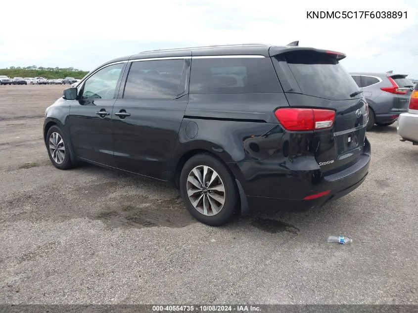 2015 Kia Sedona Sx VIN: KNDMC5C17F6038891 Lot: 40554735