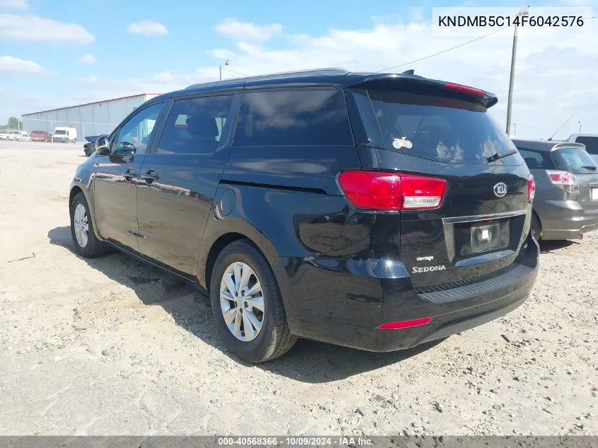 2015 Kia Sedona Lx VIN: KNDMB5C14F6042576 Lot: 40568366