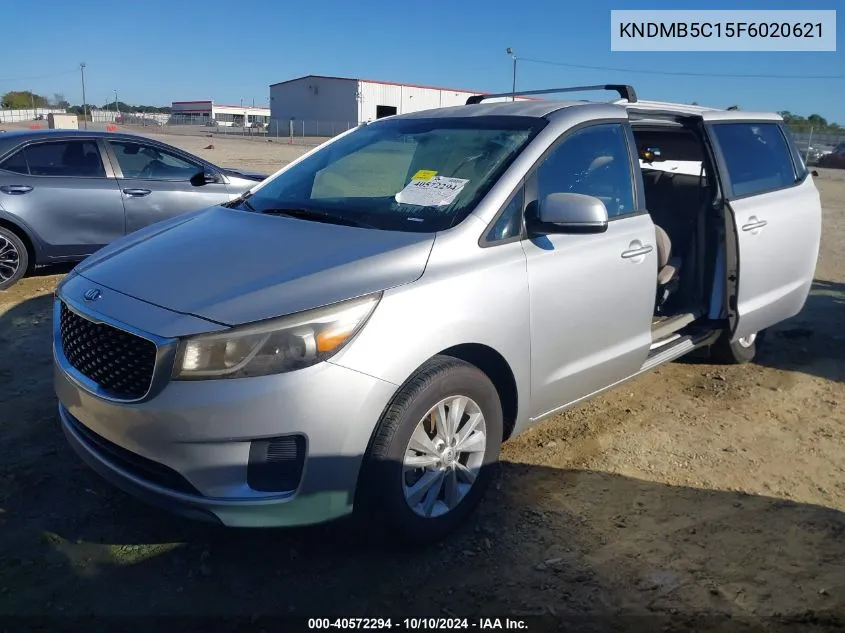 2015 Kia Sedona Lx VIN: KNDMB5C15F6020621 Lot: 40572294