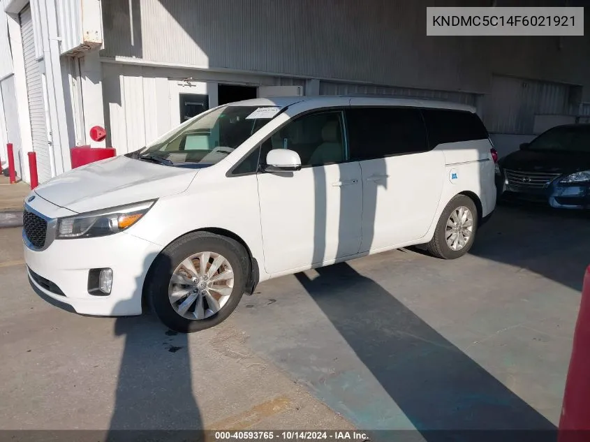 2015 Kia Sedona Ex/Sx VIN: KNDMC5C14F6021921 Lot: 40593765