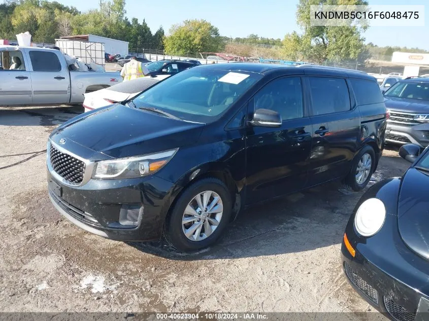 2015 Kia Sedona Lx VIN: KNDMB5C16F6048475 Lot: 40623904