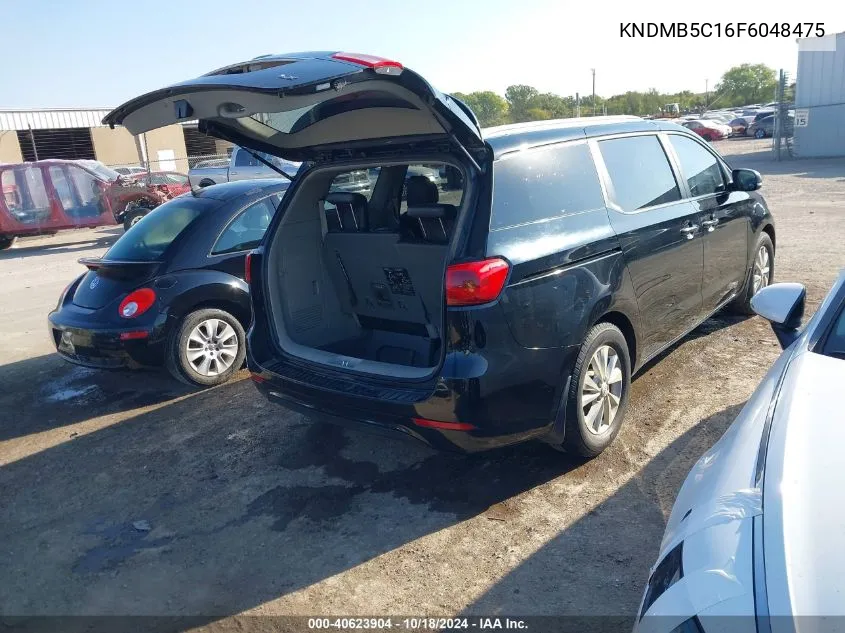 2015 Kia Sedona Lx VIN: KNDMB5C16F6048475 Lot: 40623904