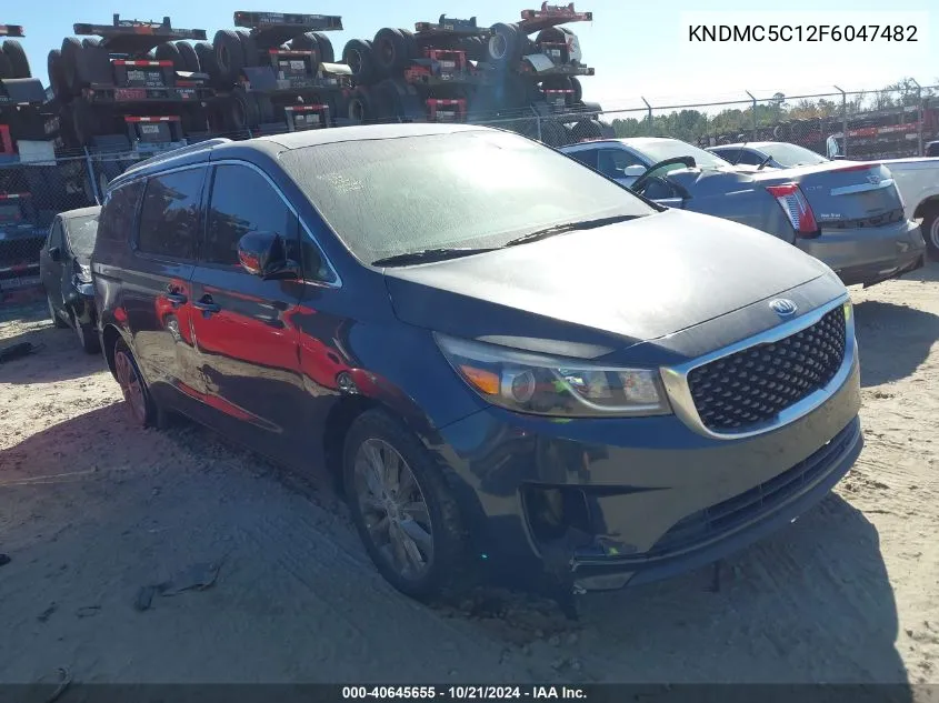 2015 Kia Sedona Ex/Sx VIN: KNDMC5C12F6047482 Lot: 40645655