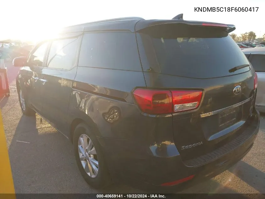 2015 Kia Sedona Lx VIN: KNDMB5C18F6060417 Lot: 40659141