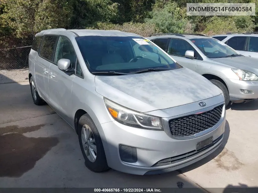 2015 Kia Sedona Lx VIN: KNDMB5C14F6040584 Lot: 40665765