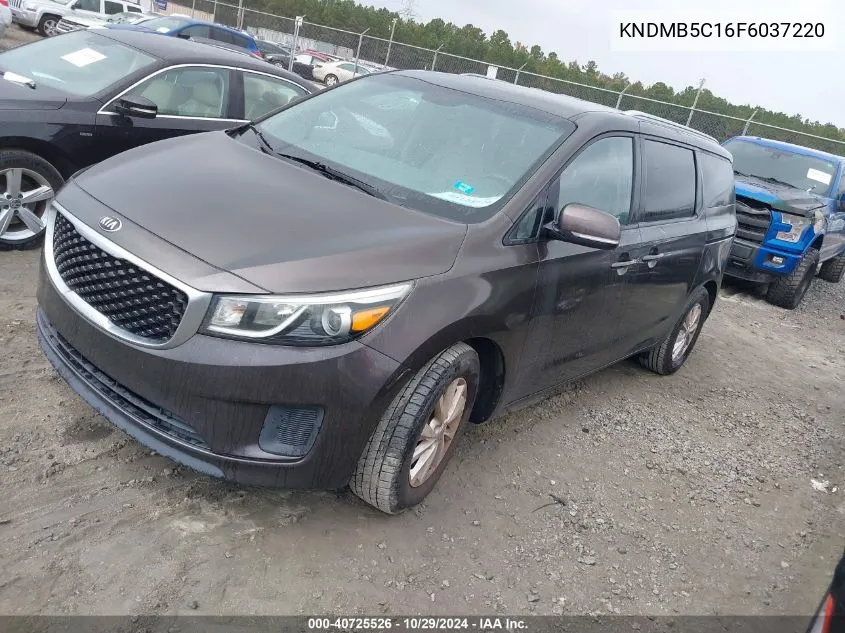 2015 Kia Sedona Lx VIN: KNDMB5C16F6037220 Lot: 40725526