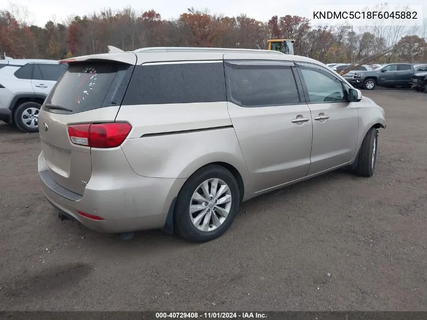 2015 Kia Sedona Ex VIN: KNDMC5C18F6045882 Lot: 40729408