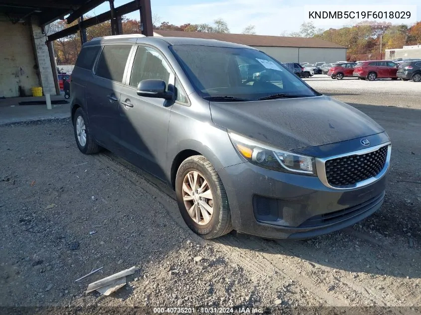 2015 Kia Sedona Lx VIN: KNDMB5C19F6018029 Lot: 40735201