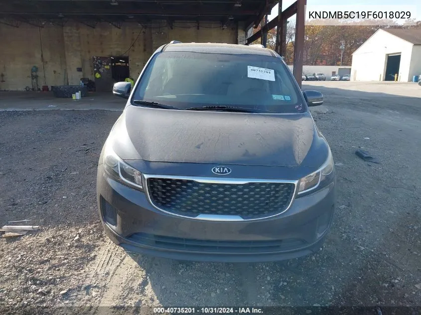 2015 Kia Sedona Lx VIN: KNDMB5C19F6018029 Lot: 40735201