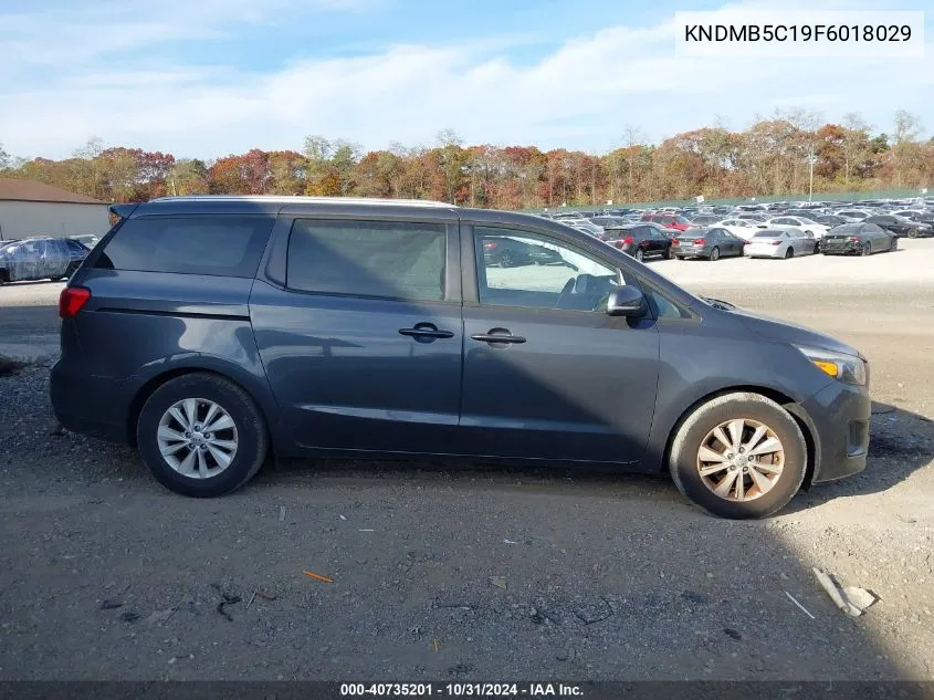 2015 Kia Sedona Lx VIN: KNDMB5C19F6018029 Lot: 40735201