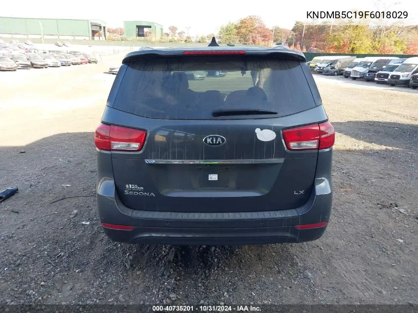 2015 Kia Sedona Lx VIN: KNDMB5C19F6018029 Lot: 40735201