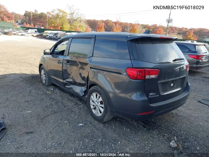 2015 Kia Sedona Lx VIN: KNDMB5C19F6018029 Lot: 40735201