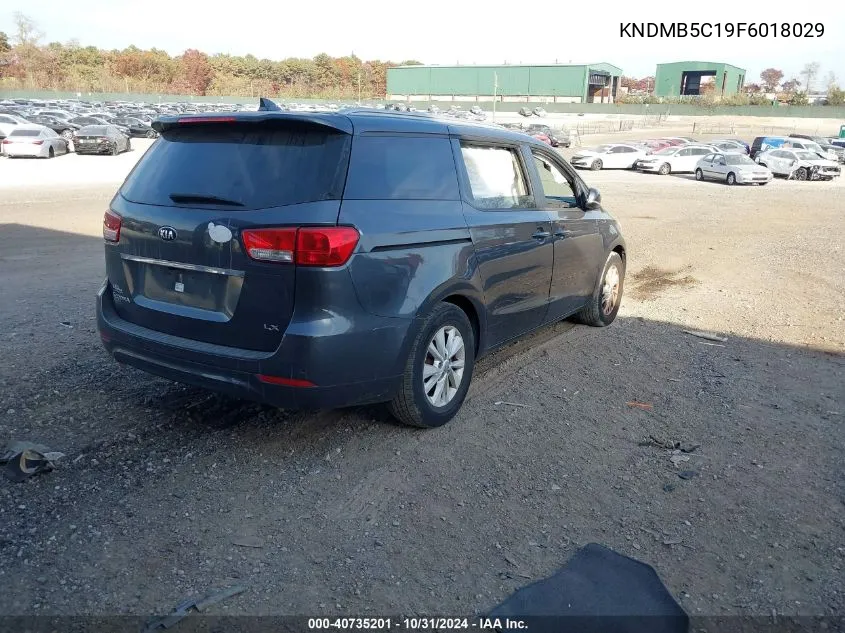 2015 Kia Sedona Lx VIN: KNDMB5C19F6018029 Lot: 40735201