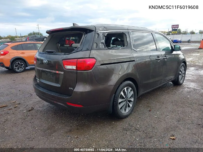 2015 Kia Sedona Sx VIN: KNDMC5C11F6019608 Lot: 40754892