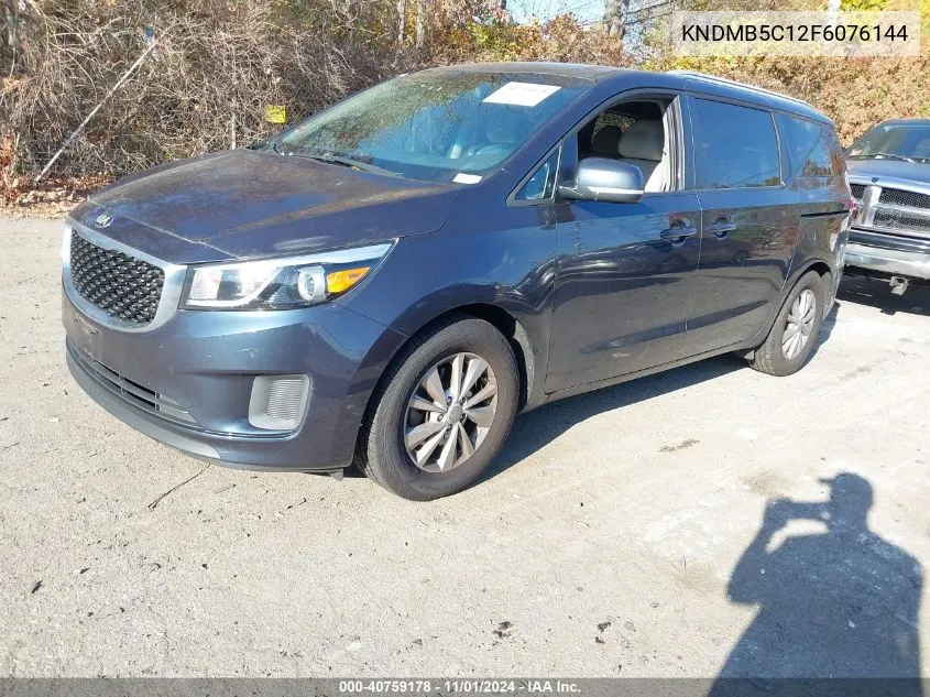 2015 Kia Sedona Lx VIN: KNDMB5C12F6076144 Lot: 40759178