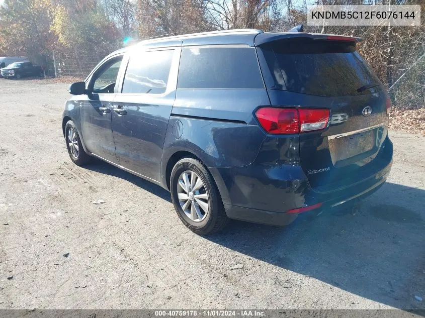 2015 Kia Sedona Lx VIN: KNDMB5C12F6076144 Lot: 40759178