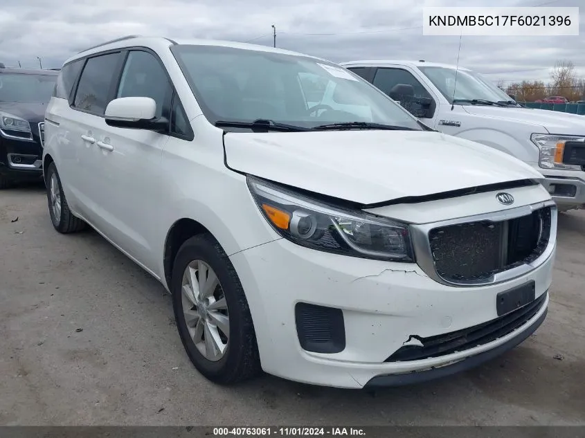 2015 Kia Sedona Lx VIN: KNDMB5C17F6021396 Lot: 40763061