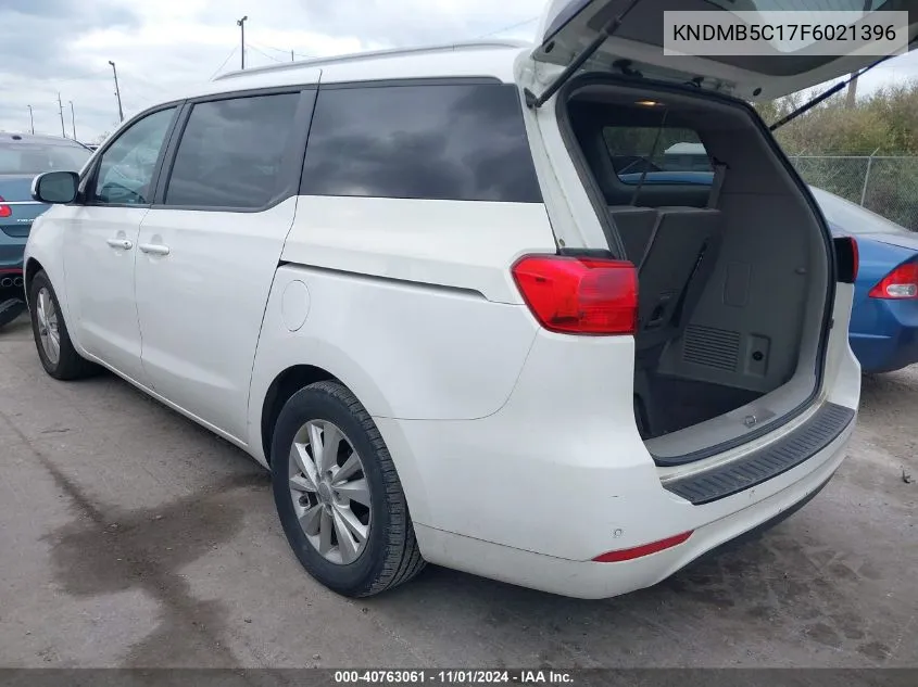 2015 Kia Sedona Lx VIN: KNDMB5C17F6021396 Lot: 40763061