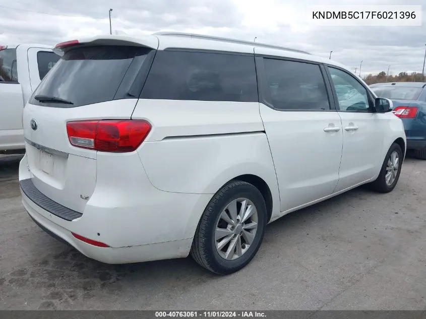 2015 Kia Sedona Lx VIN: KNDMB5C17F6021396 Lot: 40763061