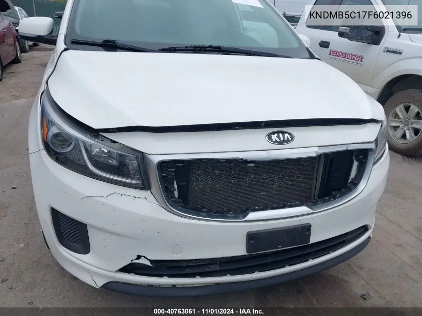 2015 Kia Sedona Lx VIN: KNDMB5C17F6021396 Lot: 40763061