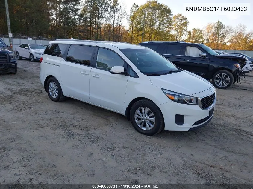 2015 Kia Sedona Lx VIN: KNDMB5C14F6020433 Lot: 40863733