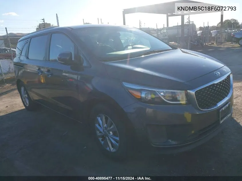 2015 Kia Sedona Lx VIN: KNDMB5C18F6072793 Lot: 40895477