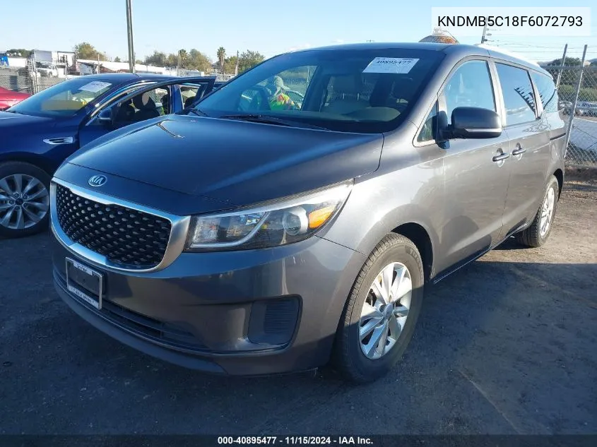 2015 Kia Sedona Lx VIN: KNDMB5C18F6072793 Lot: 40895477