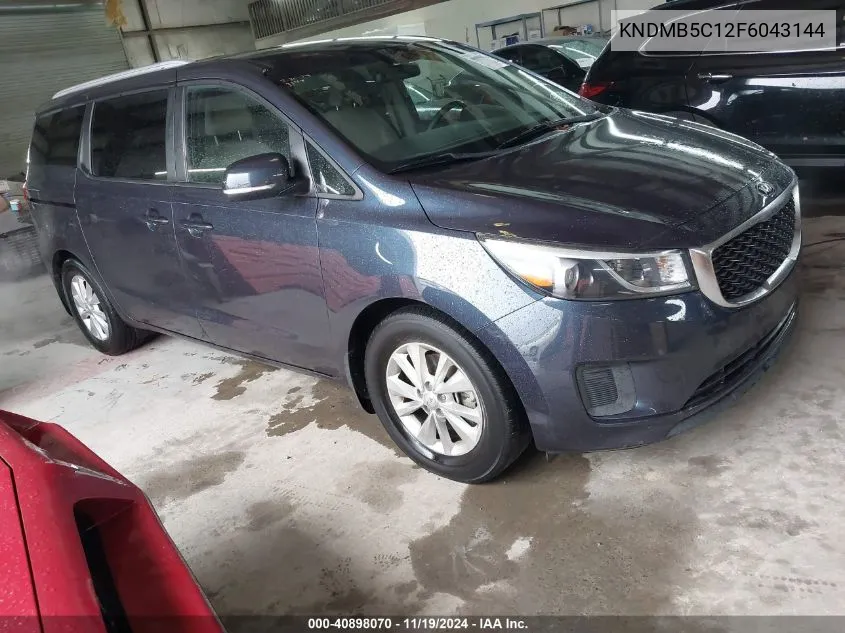 2015 Kia Sedona Lx VIN: KNDMB5C12F6043144 Lot: 40898070