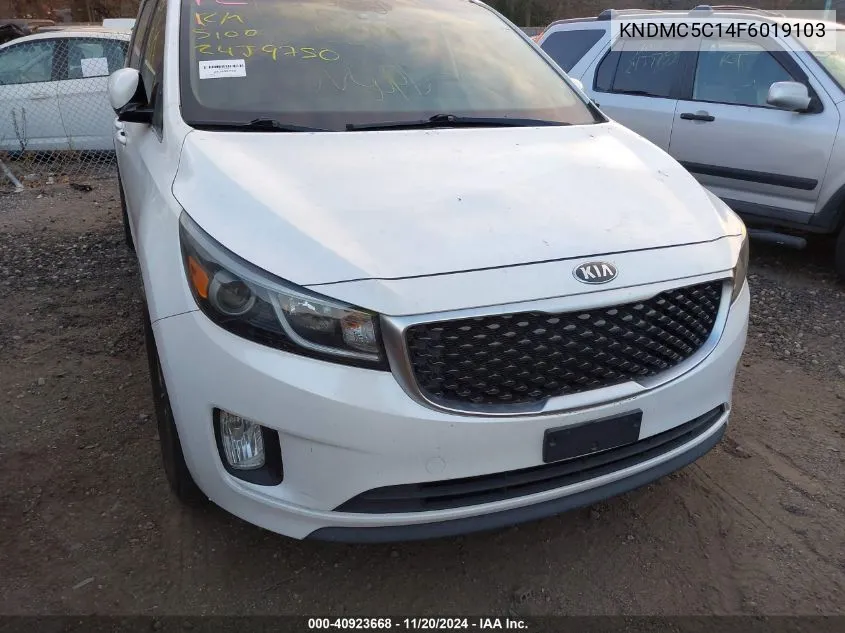 2015 Kia Sedona Sx VIN: KNDMC5C14F6019103 Lot: 40923668