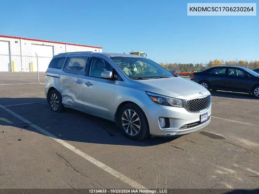 2016 Kia Sedona VIN: KNDMC5C17G6230264 Lot: 12134633