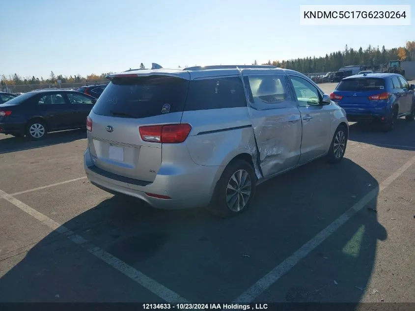 2016 Kia Sedona VIN: KNDMC5C17G6230264 Lot: 12134633