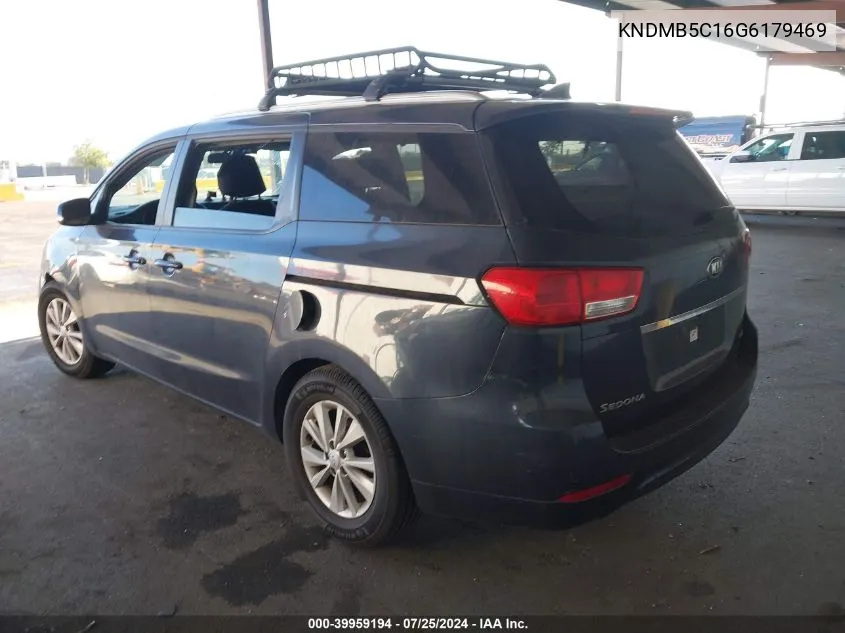 2016 Kia Sedona Lx VIN: KNDMB5C16G6179469 Lot: 39959194