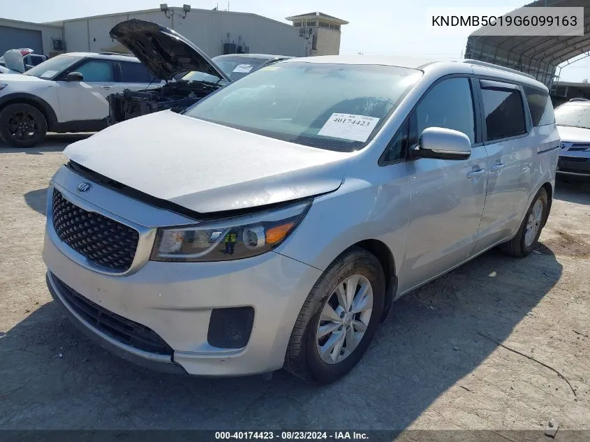 2016 Kia Sedona Lx VIN: KNDMB5C19G6099163 Lot: 40174423