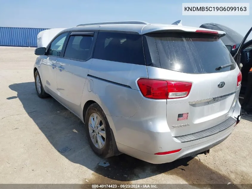 2016 Kia Sedona Lx VIN: KNDMB5C19G6099163 Lot: 40174423