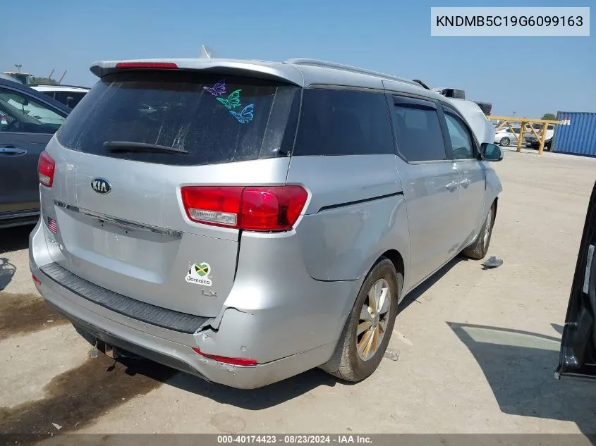 2016 Kia Sedona Lx VIN: KNDMB5C19G6099163 Lot: 40174423