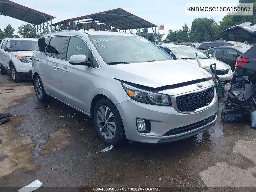 2016 Kia Sedona Sx VIN: KNDMC5C16G6156867 Lot: 40305855