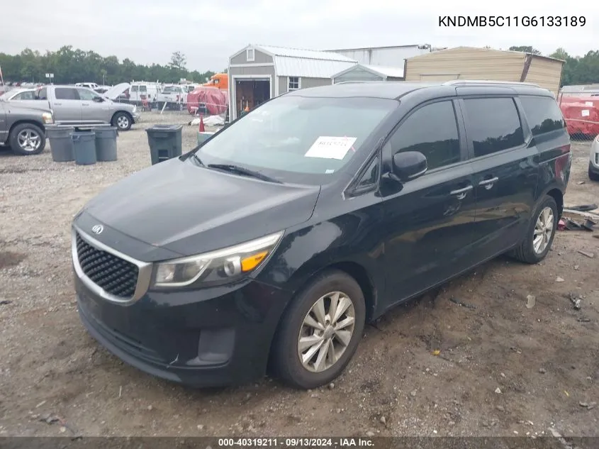 2016 Kia Sedona Lx VIN: KNDMB5C11G6133189 Lot: 40319211