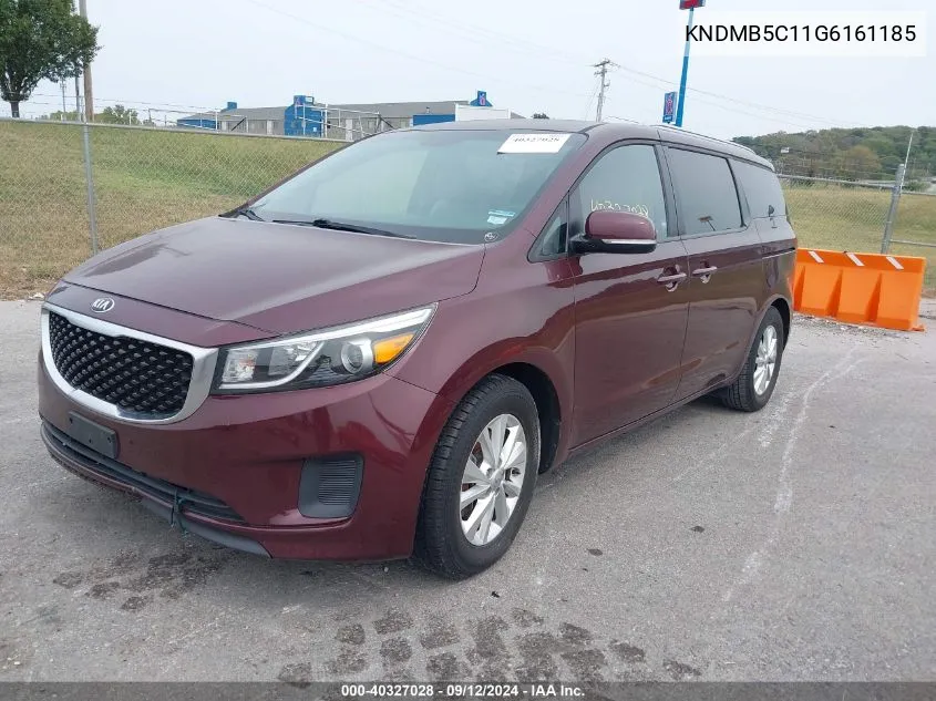 2016 Kia Sedona Lx VIN: KNDMB5C11G6161185 Lot: 40327028