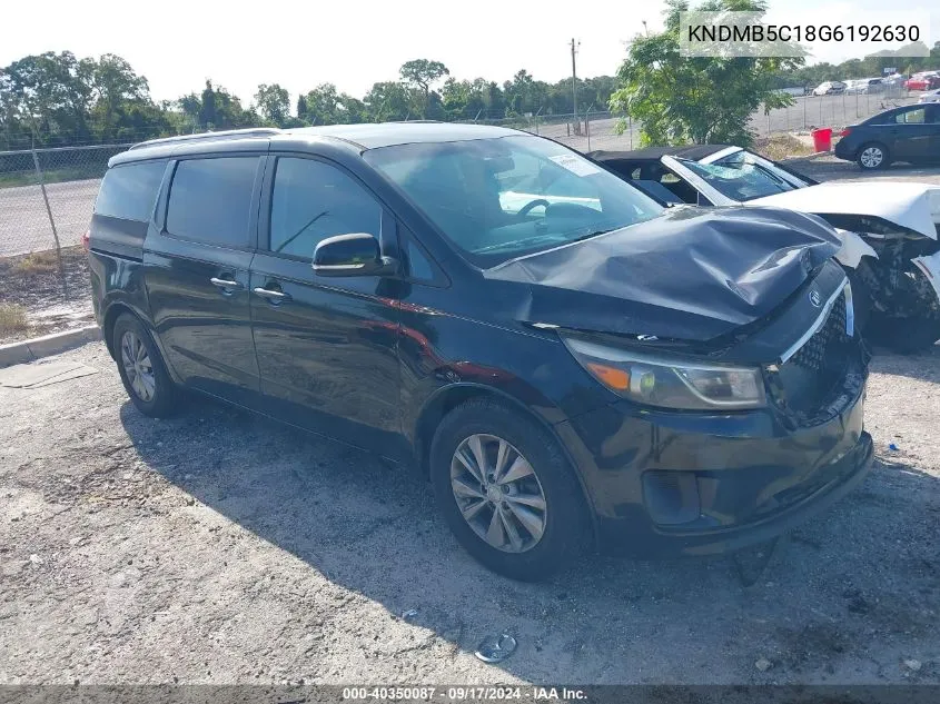 2016 Kia Sedona Lx VIN: KNDMB5C18G6192630 Lot: 40350087