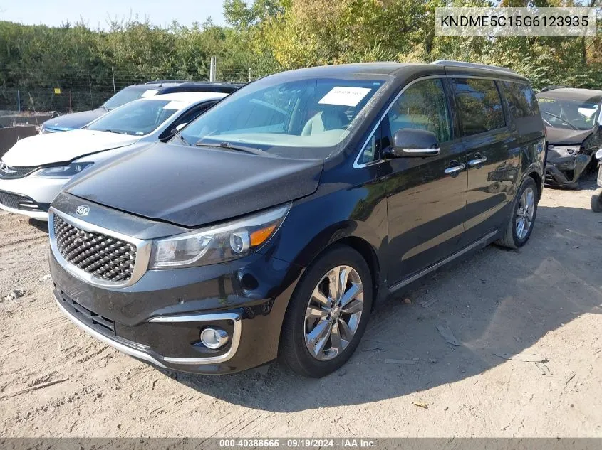 2016 Kia Sedona Sx Luxury VIN: KNDME5C15G6123935 Lot: 40388565