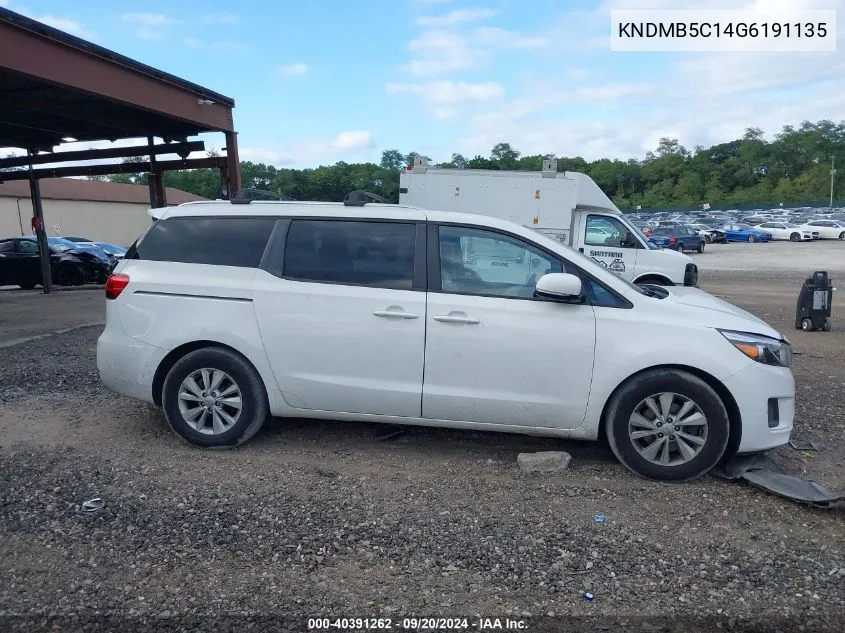 KNDMB5C14G6191135 2016 Kia Sedona Lx