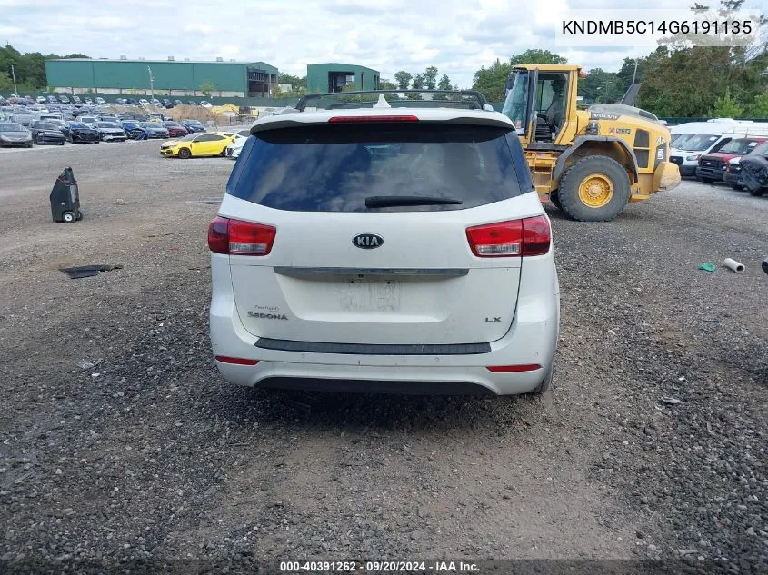 KNDMB5C14G6191135 2016 Kia Sedona Lx