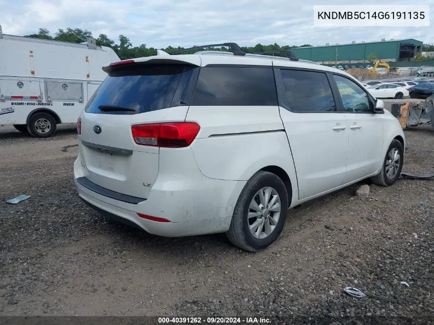 KNDMB5C14G6191135 2016 Kia Sedona Lx